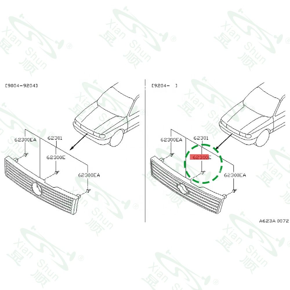 Xian Shun C0545 Black Nylon Front Grille Bumper Fasten Clip Fit for Nissan 0155303831 Auto Clips Car Fasteners & Car clips