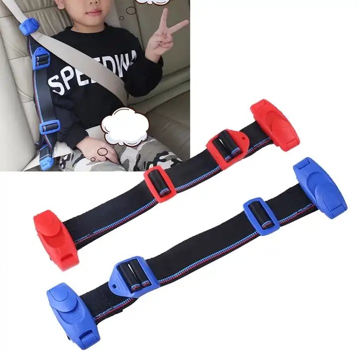Car seat Child Baby belt Adjuster fixing device Anti-tightening neck strap Protection safety buckles Fastening safety belts