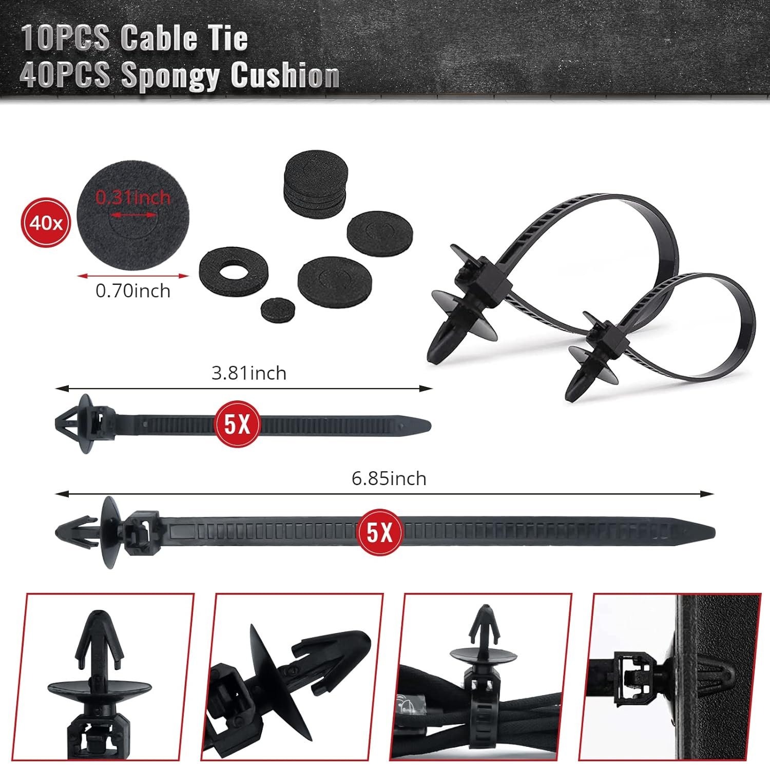 750 Pcs Car Retainer Nylon Auto Fasteners Push Trim Clips Pin Rivet Bumper Kit auto fastener & clip