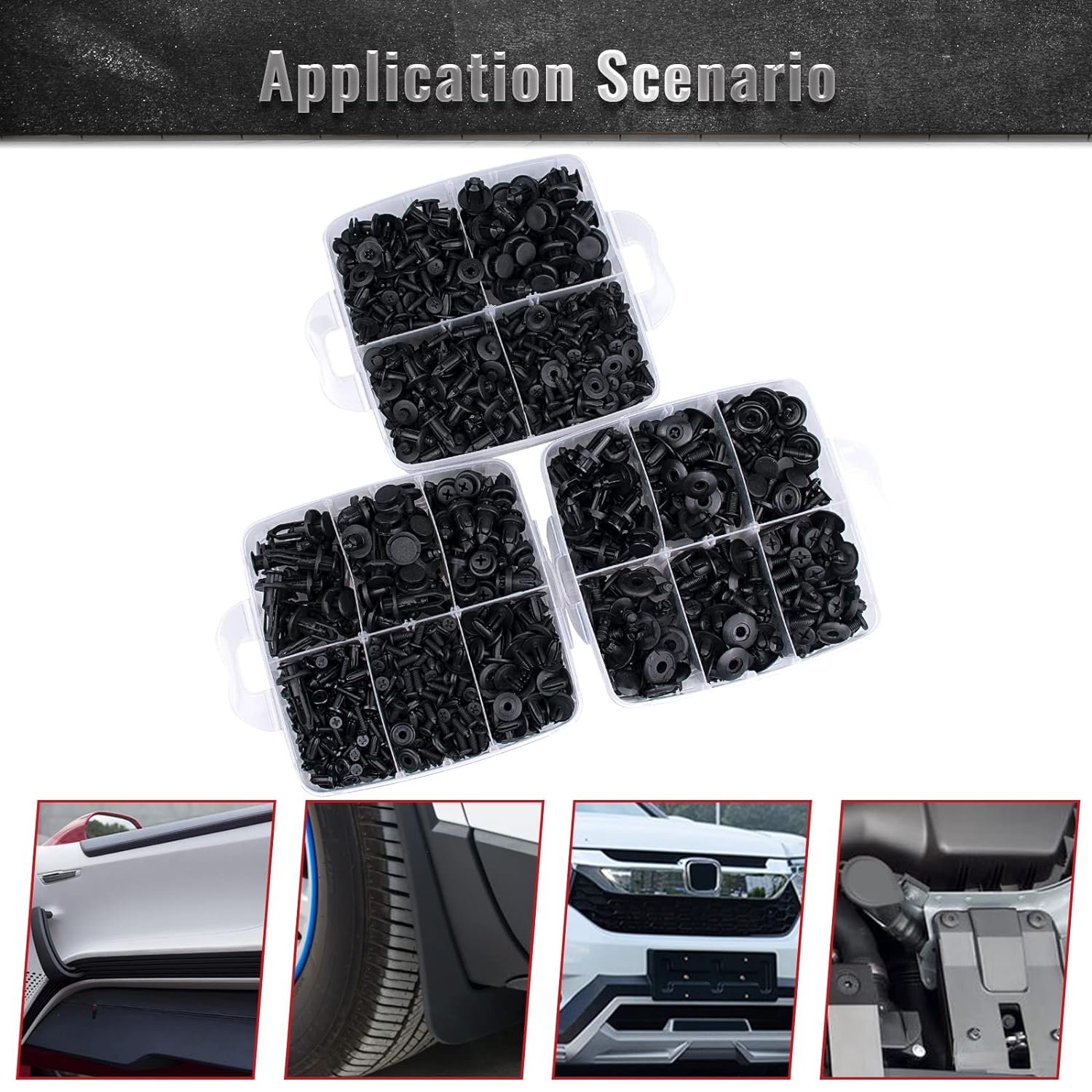 750 Pcs Car Retainer Nylon Auto Fasteners Push Trim Clips Pin Rivet Bumper Kit auto fastener & clip