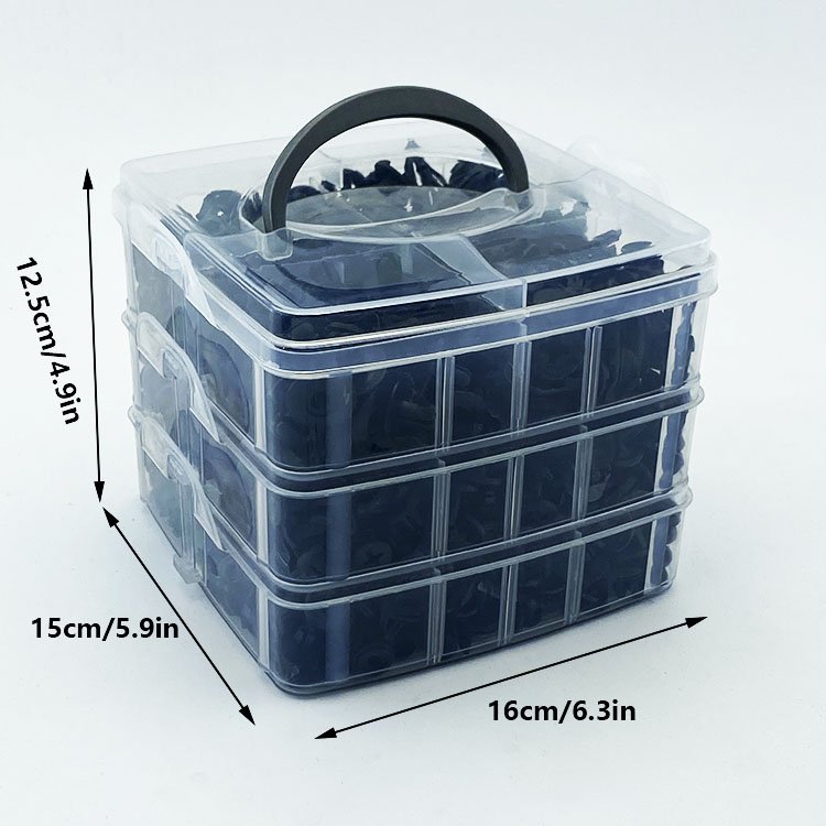 630 Pcs Car Retainer Clips Plastic Fasteners Kit Rivets Kits 16 Most Popular Sizes Auto Push Pin