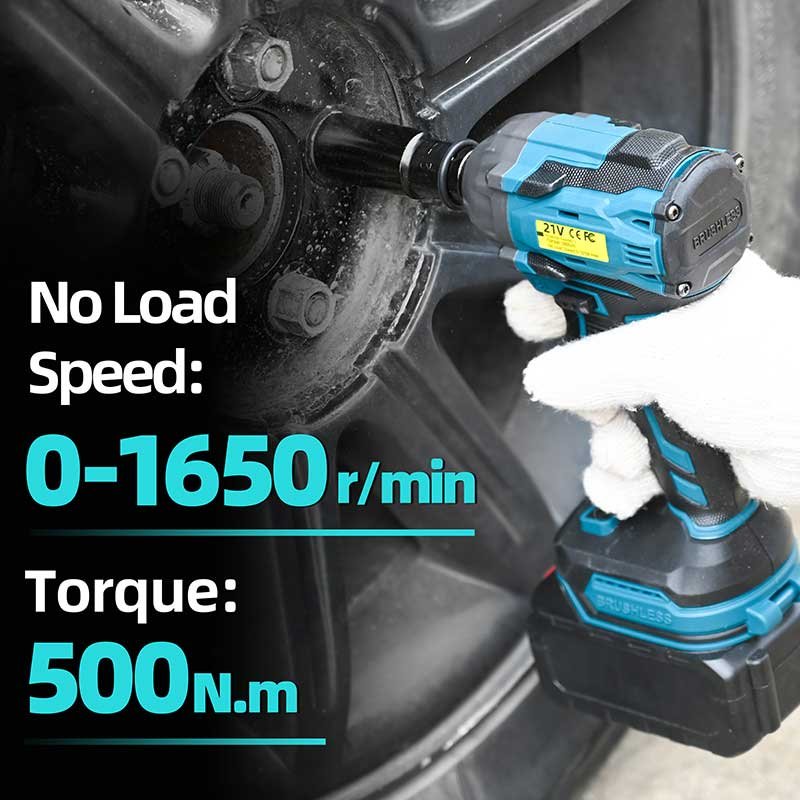Max Fastening Torque 500N.m Li-ion Battery Power Wrenches 20V 1/4 Inch Cordless Impact Wrench