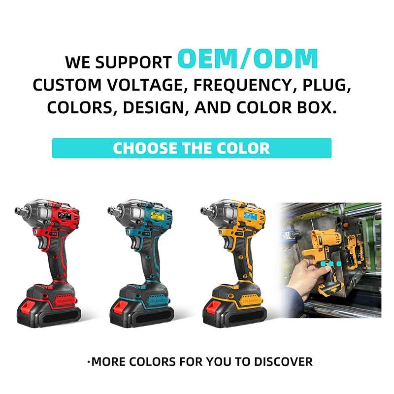 Max Fastening Torque 500N.m Li-ion Battery Power Wrenches 20V 1/4 Inch Cordless Impact Wrench