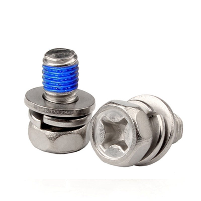 Color Zinc Plated Black Steel 4.8 6.8 8.8 Grade Metal Combination Combine Hexagon Hex Head Phillips Cross Recessed Screw Bolt