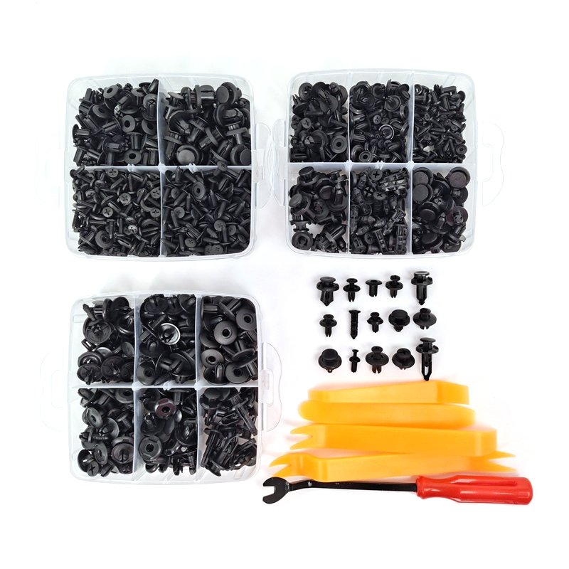 635PCS Car Plastic Fastener Clips Set Mixed Auto Body Push Retainer Pin Rivet With Tools Bumper Door Trim Panel Fastener Clip