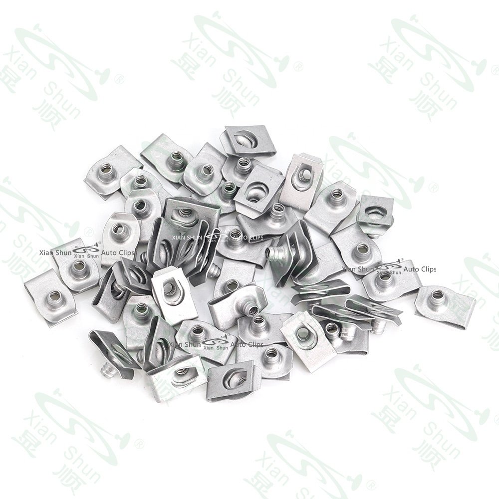 Xianshun car clip Extruded Metal Stainless Steel Standard U-Nut clamp for vehicle Bumper Fender Liner Auto Fastener Clips