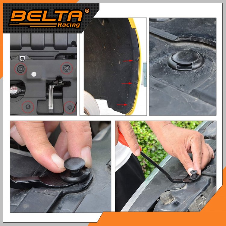 BELTA 625 Pcs Plastic Automatic Car Retainer Door Panel Trim Clips Kit & Auto Body Fasteners &Assortment Fender Rivet Bumper Set