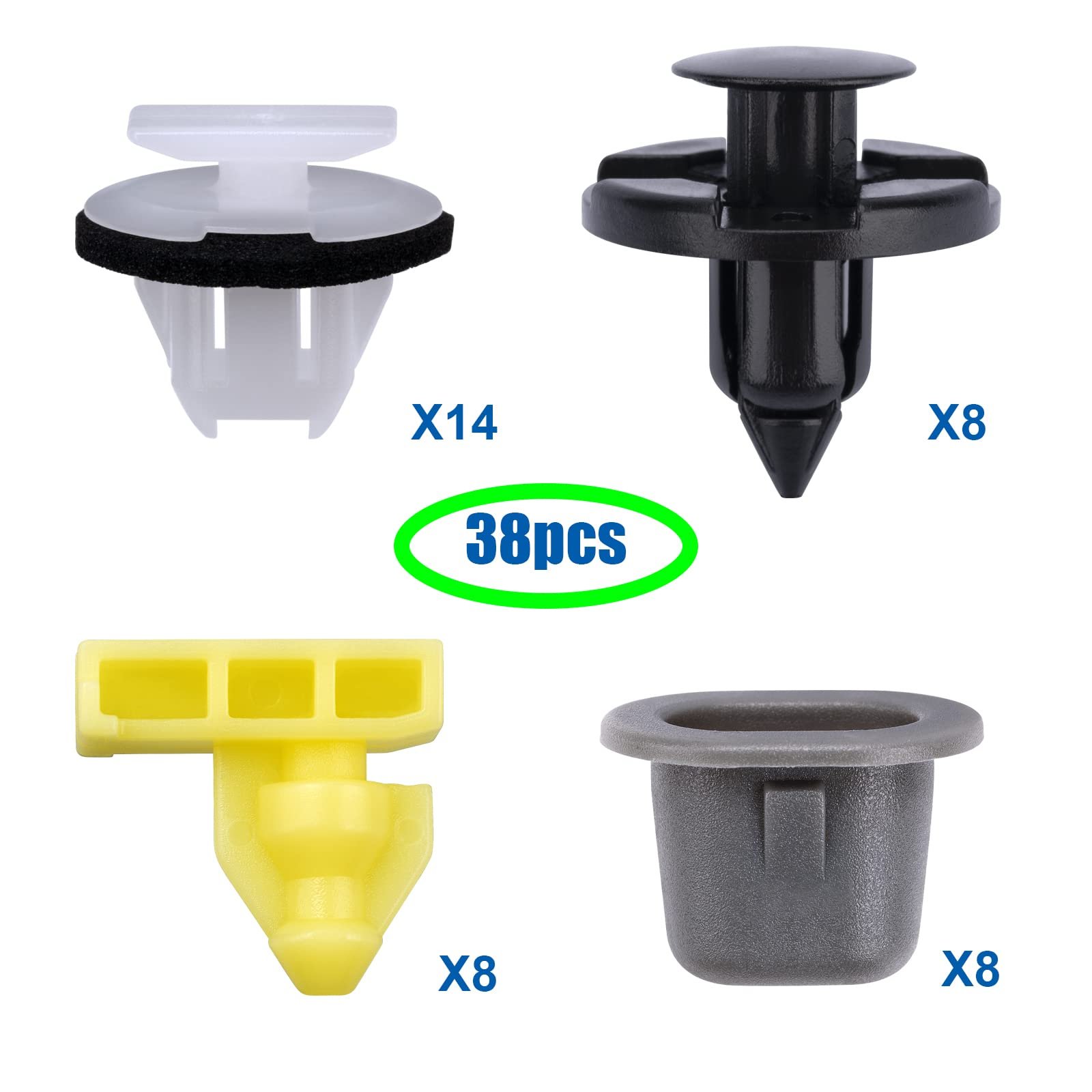 Wheel Well Opening & Fender Flare Retainer Fastener Clip Assortment for Nissan Armande Juke Murano Rogue Infiniti QX56 QX80