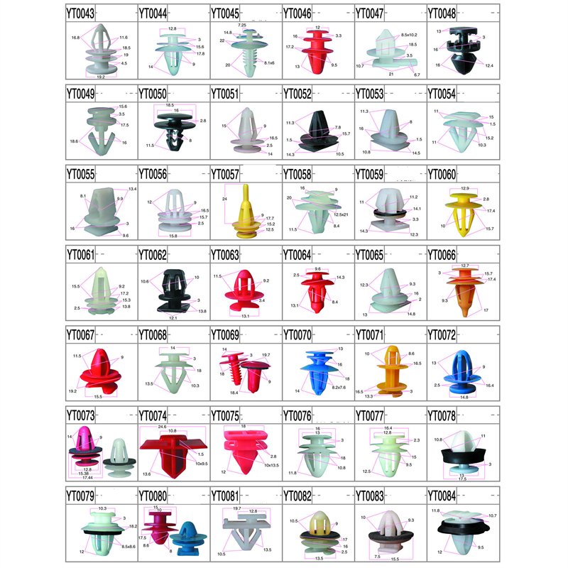 Universal Auto Car Push Type Plastic Door Trim Clips for Car Automotive Parts Automobile Plastic Clip Fastener to Car