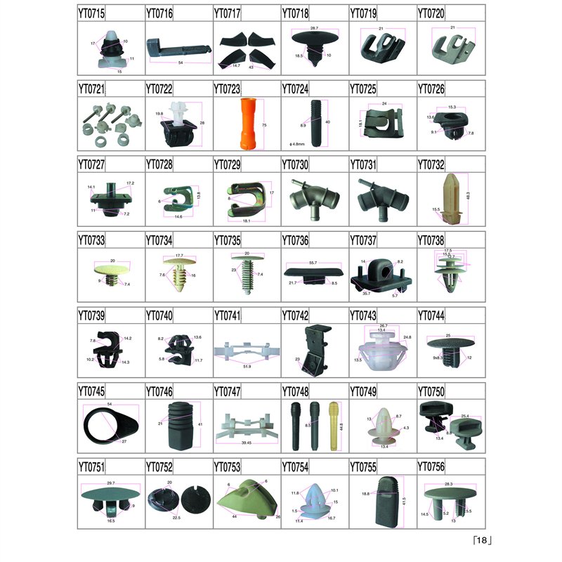 Universal Auto Car Push Type Plastic Door Trim Clips for Car Automotive Parts Automobile Plastic Clip Fastener to Car