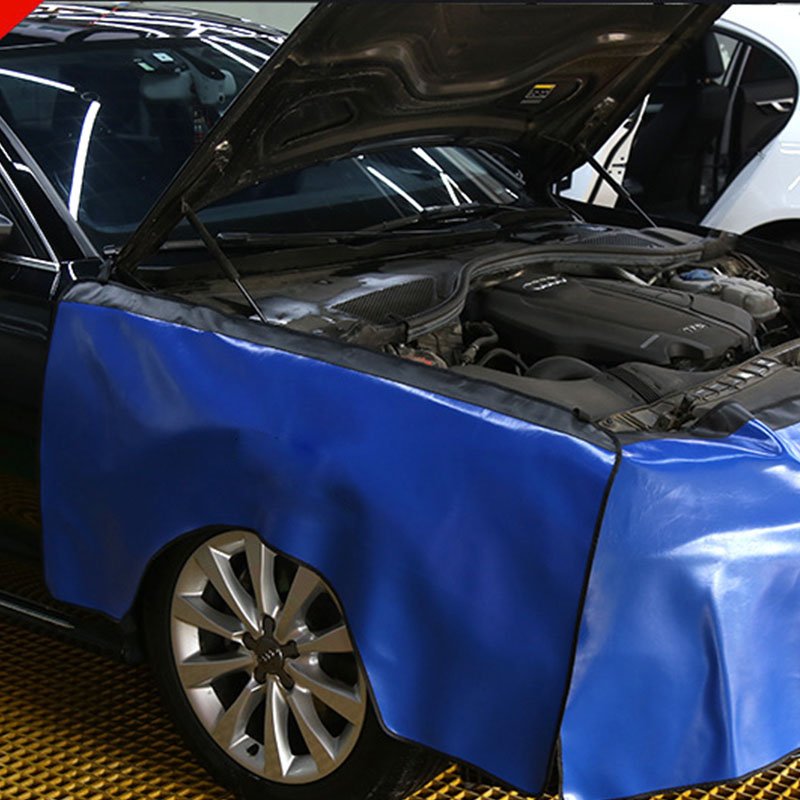 Custom Size Anti-oil PVC Auto Repair Protection Pad Side Dust Car Fender Cover With Magnetic