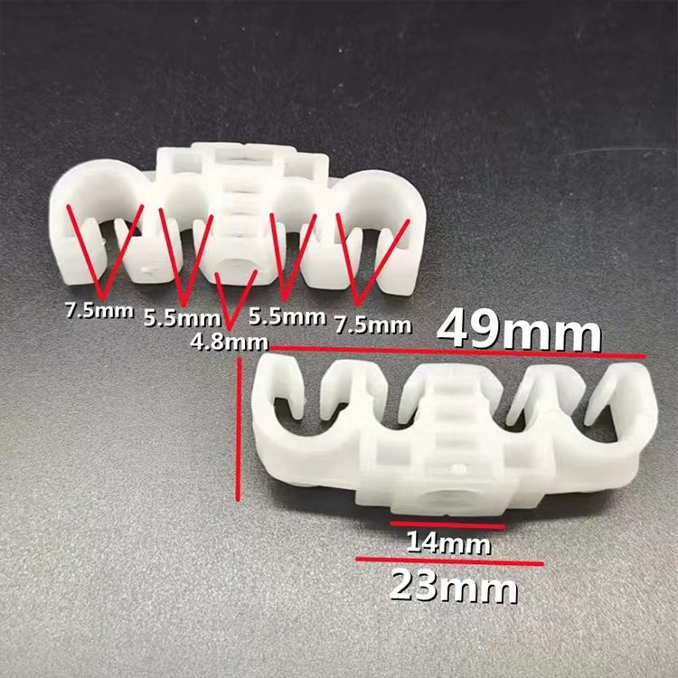 General Parts Automotive Pipe Line Harness Clips and Clamps Plastic Fasteners 4 Holes Fastening Clips