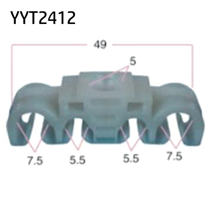 General Parts Automotive Pipe Line Harness Clips and Clamps Plastic Fasteners 4 Holes Fastening Clips