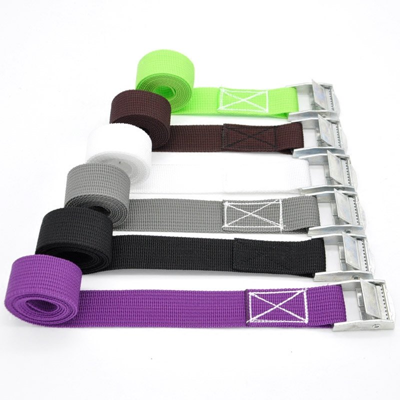 Metal Cam Buckle Tie Down Strong Pallet Strapping Belt Quick Lock Rachet Straps Cargo Lash Fasten Belt