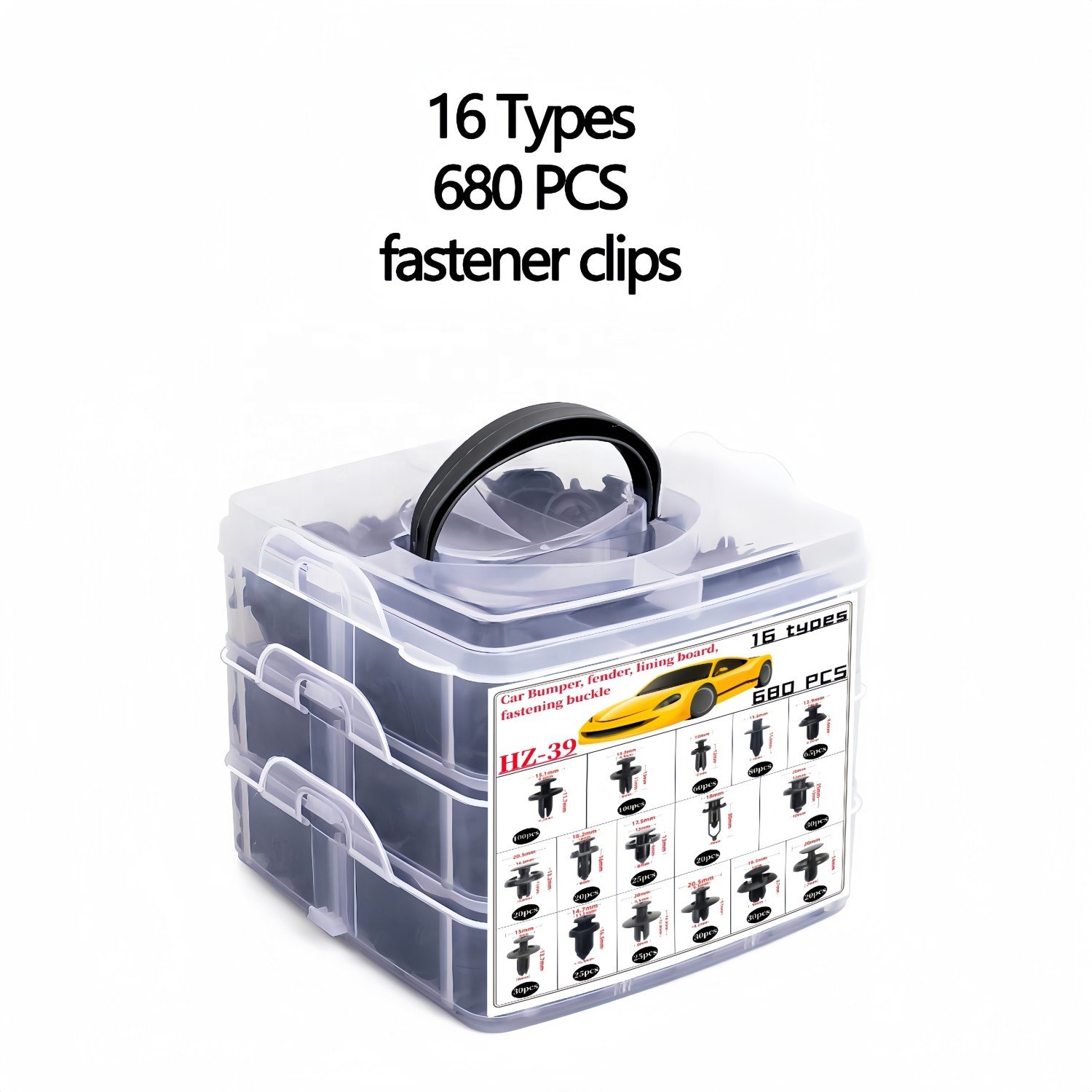 680 Pcs Car Retainers Clips Bumper Grill Fender Door Rivets For Universal