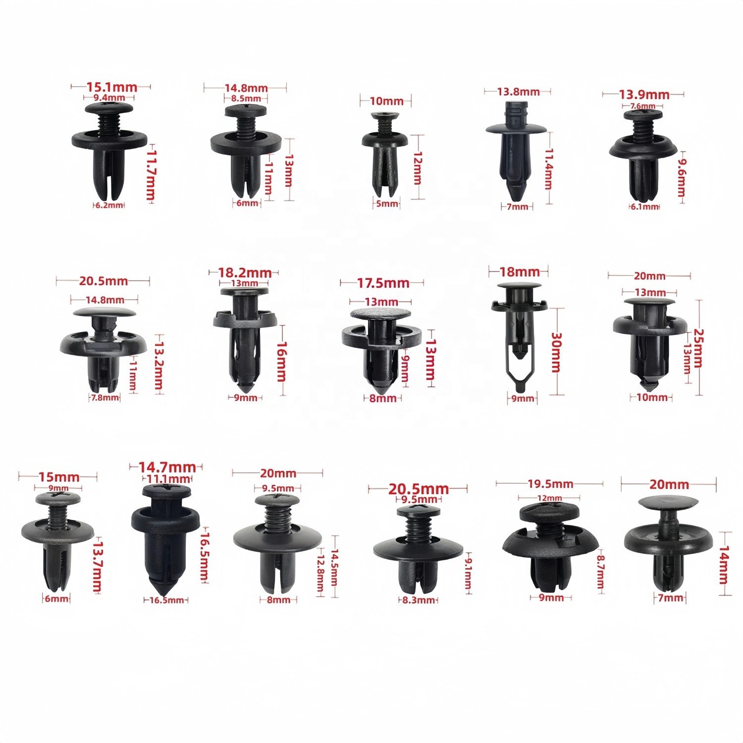 680 Pcs Car Retainers Clips Bumper Grill Fender Door Rivets For Universal