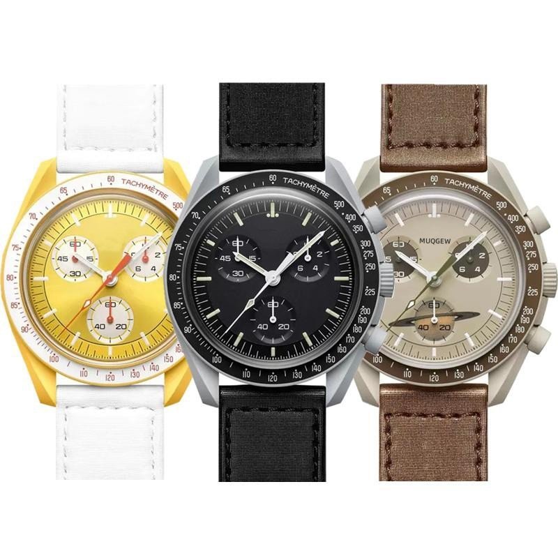 Biomimetic Ceramics Gold Hook and Loop Watch Band Fitron Japan Quartz Dress and Business Style for Mer Omgas Swatchs