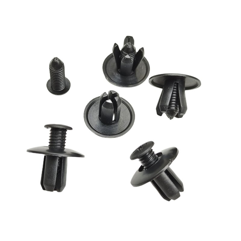 Universal Auto Fastener Plastic Nylon Clip 8mm Push-type Retainer Clip Bumper Clips