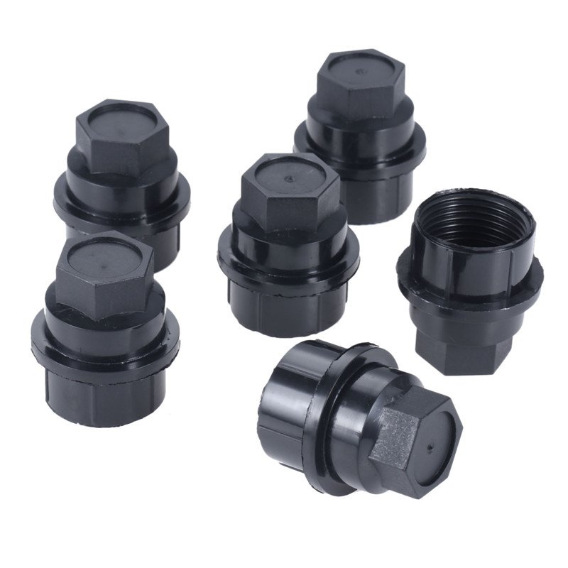 5Pcs 24mm Black Cover Cap Replacement 15661036 Wheel Lug Nut
