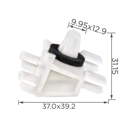 0OA004 Exterior Door Side Moulding Clip Universal Automotive Parts Plastic Rivet Car Clips Auto Fasteners Clip Can Be Mixed