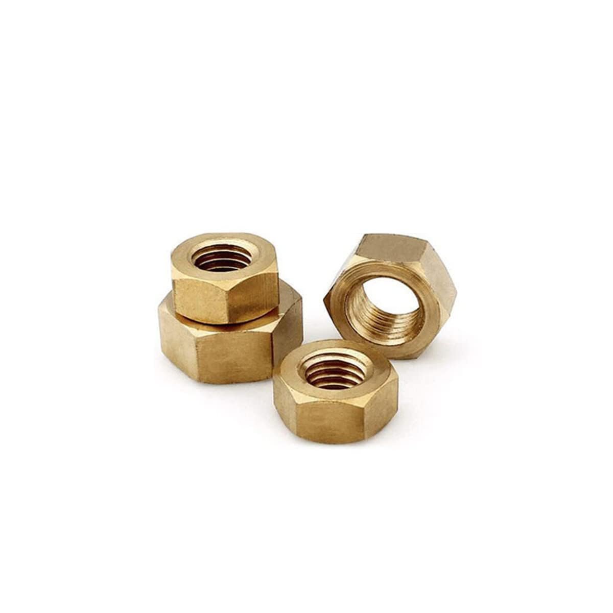 M3 M4 M5 M6 M8 M10 M12 Metric Din 934 Polished Copper Hexagon Lock Nut Plain Brass Hex Nut for Bolt