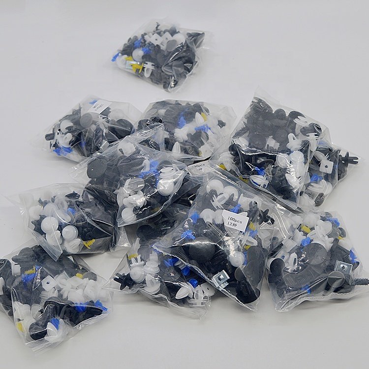 Mixed 100PCS Universal Door Trim Panel Fasteners Auto Bumper Rivet Car Clips Automobile Plastic Fastener