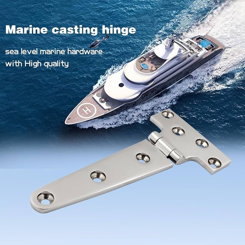 Heavy Duty T Hinge Casting Hinge 316 Stainless Steel for Boat and AUTO Flush Triangle Hinges Marine Grade Fasteners