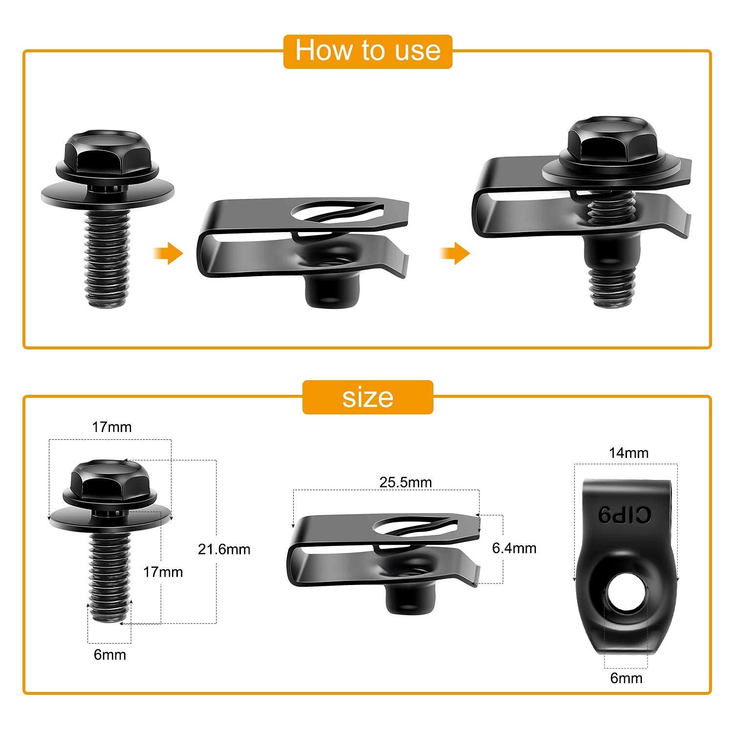 wholesale auto fastener clips European car body push retainer universal bumple clip Japanese cars mix automotive nody clips