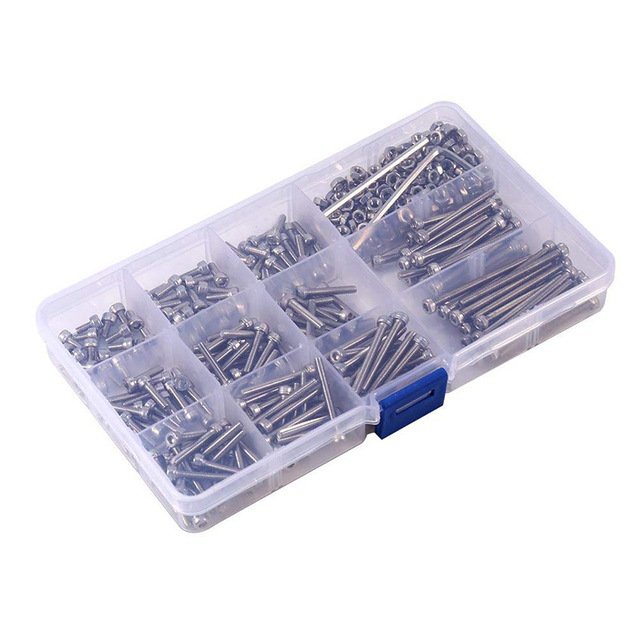 High quality Screw Assortments for Wood M3 M4 M5 M6 Bolts Screws Nuts Assortment Fastener Kit