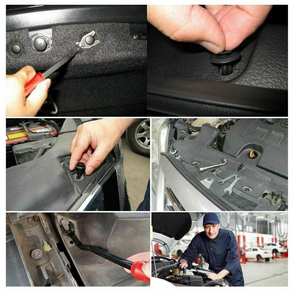 635pcs Car Plastic Fastener Clips Set with Box Mixed Auto Body Push Retainer Pin Rivet Bumper Door Trim Panel Fastener Clip Kit