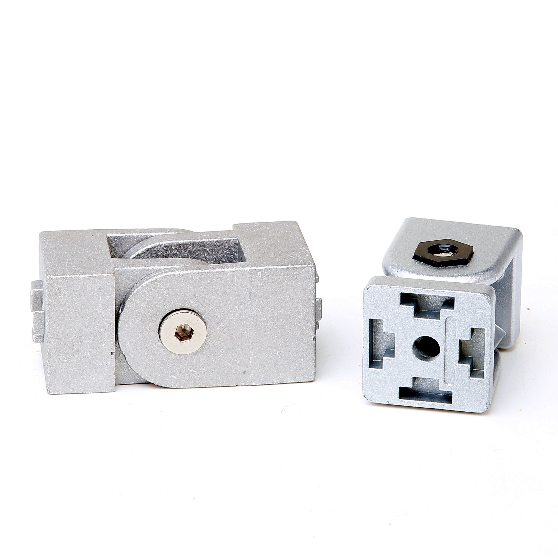 Zinc Alloy Movable Hinge Pivot Hinge DIN GB Industrial Aluminum Profile 2020/3030/4040/4545 Pivot Joint Sandblasting Adjustable