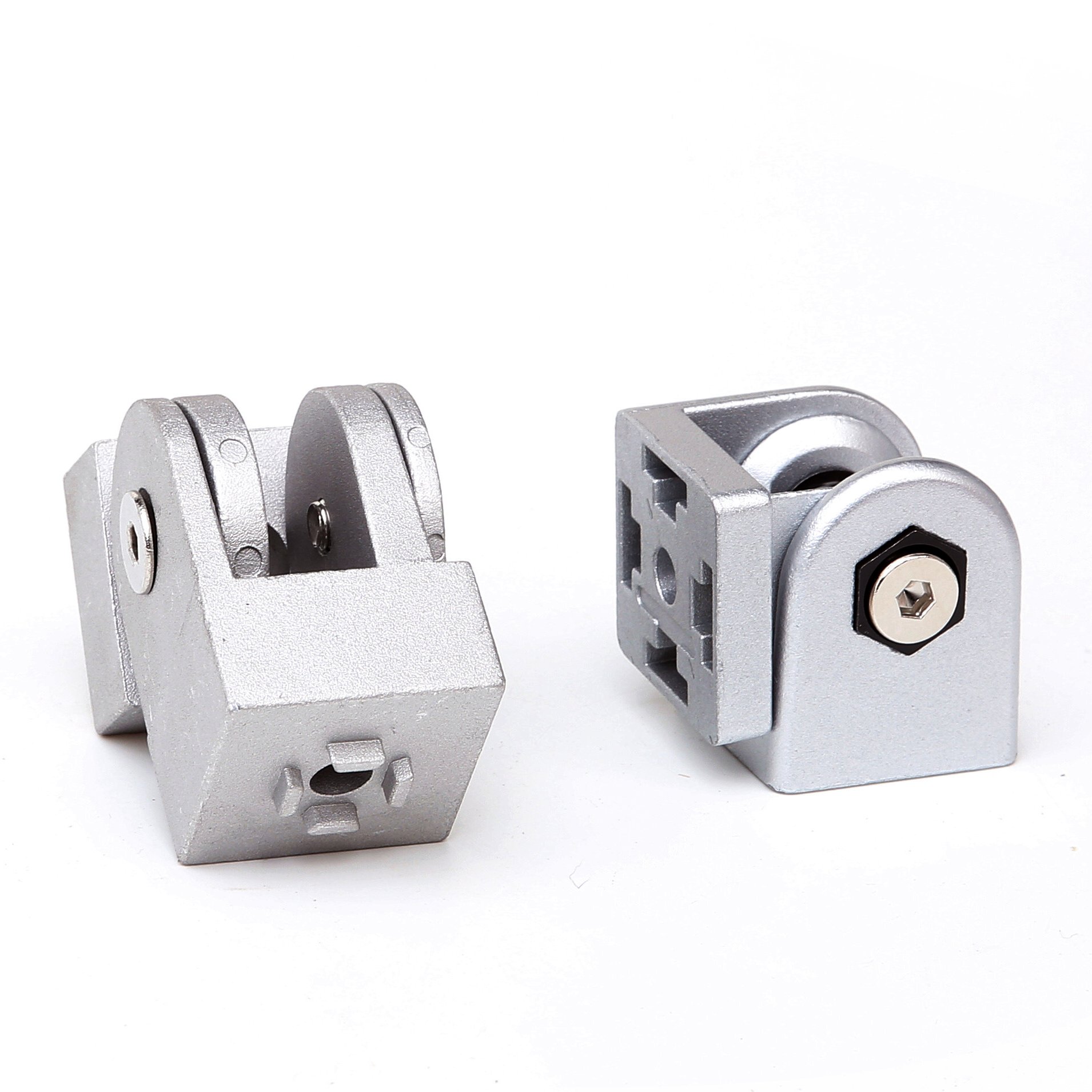 Zinc Alloy Movable Hinge Pivot Hinge DIN GB Industrial Aluminum Profile 2020/3030/4040/4545 Pivot Joint Sandblasting Adjustable