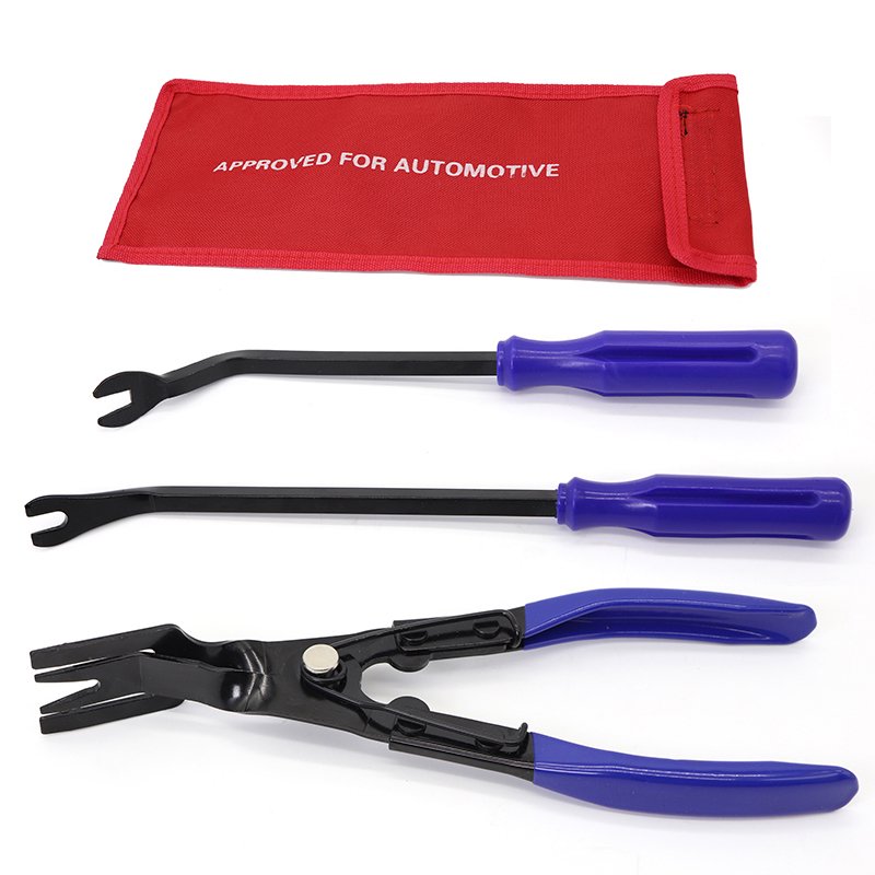 3pcs Auto Repair Disassembly Tool Kit Pliers for Headlight Open Light Plier Trim Removal Nail Puller Fastener Remover Tool