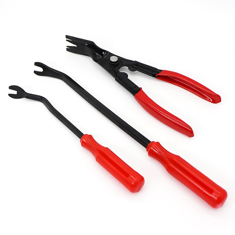 3pcs Auto Repair Disassembly Tool Kit Pliers for Headlight Open Light Plier Trim Removal Nail Puller Fastener Remover Tool