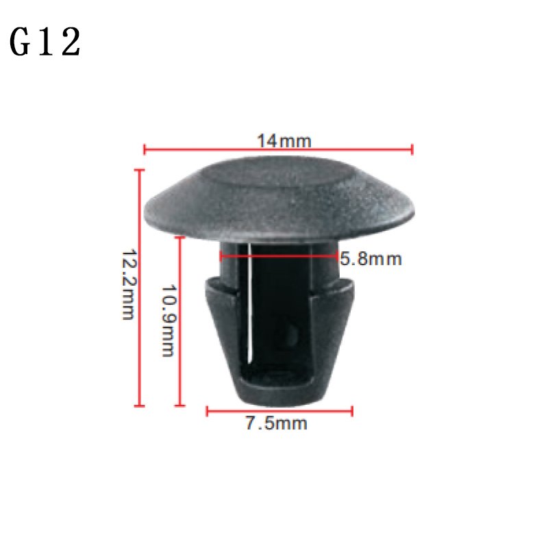 G12 Auto Car Sealing Strip Nail Limit Buckle Plastic Nylon Clip