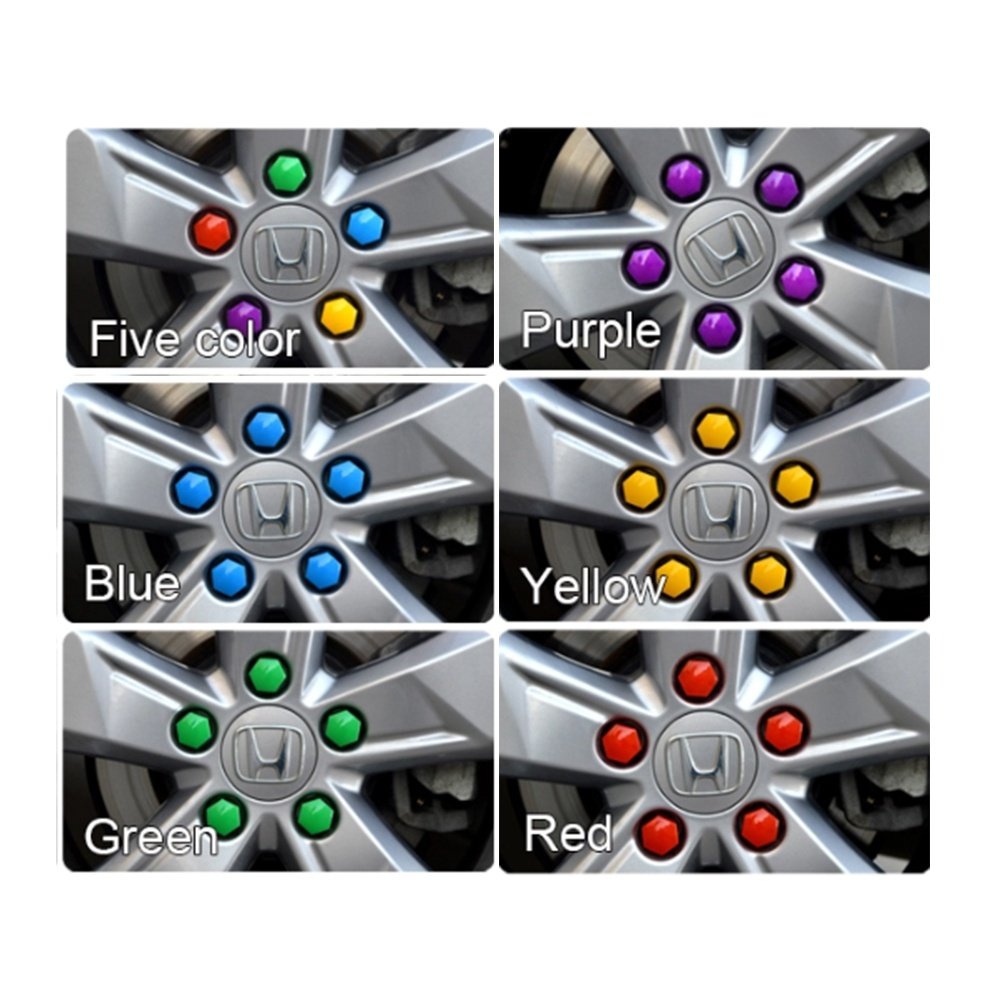 YILUSHUN High-quality 17mm,19mm,21mm Lug Nut Cover Bolts Parts Wheel Accessories Car Clips Auto Fasteners 20pcs/bag