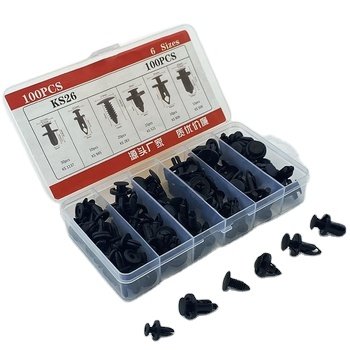 100pcs/Box hot sale high quality automotive plastic clip car push type fasteners Panel Car Plastic