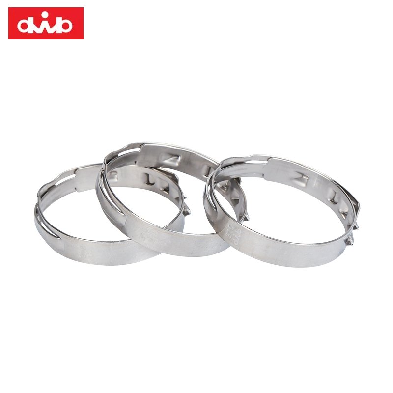 dwb Brand Dongbo Electromechanical Stainless Steel 304 Fasteners Earless Low Profile Hose Clamps for Automotive Industry