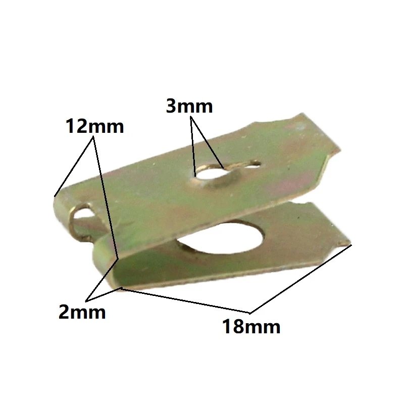 U-Type Car Clips Metal Clip U-Type Screw Gasket 3mm hole For Fender Auto Car Body Fastener Speed Metal Mounting Clamp