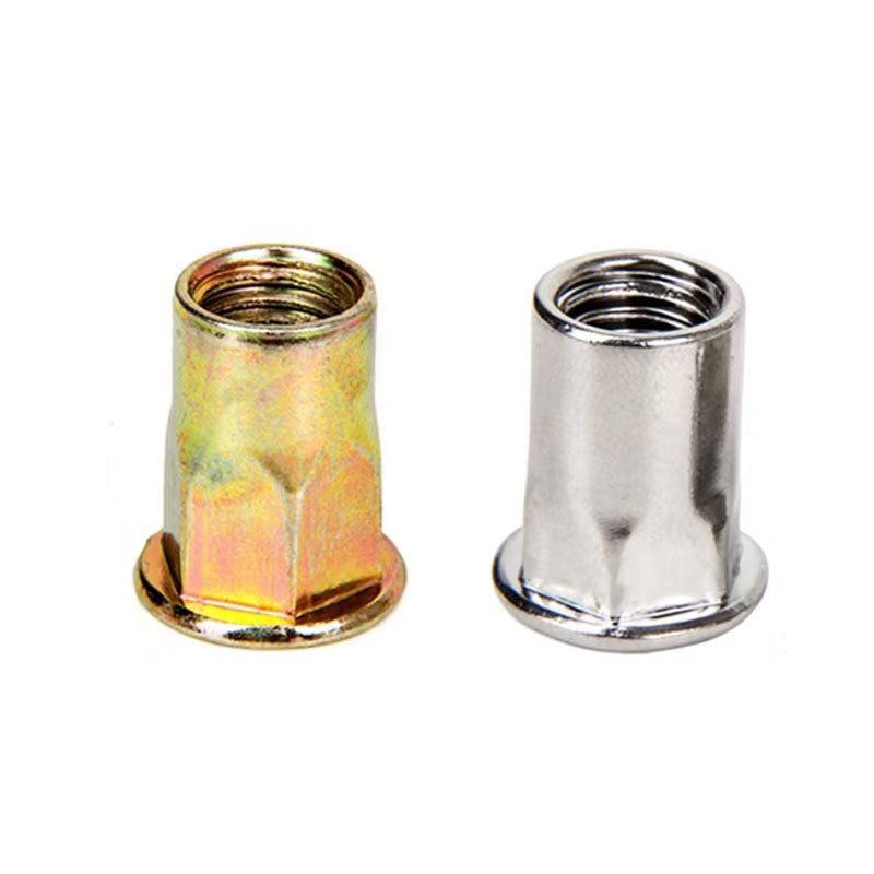 Customized Flat Countersunk Head Zinc Plated Galvanized Stainless Steel Carbon Steel Hex Self Clinching Rivet Nut for Mounting