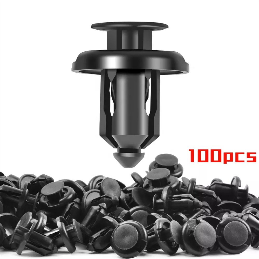 QGZ051 100PCS Bumper Clip 10mm Fender Liner Clip for Honda CR-V Accord Civic and Acura Plastic Nylon Plastic Car Clips Fastener