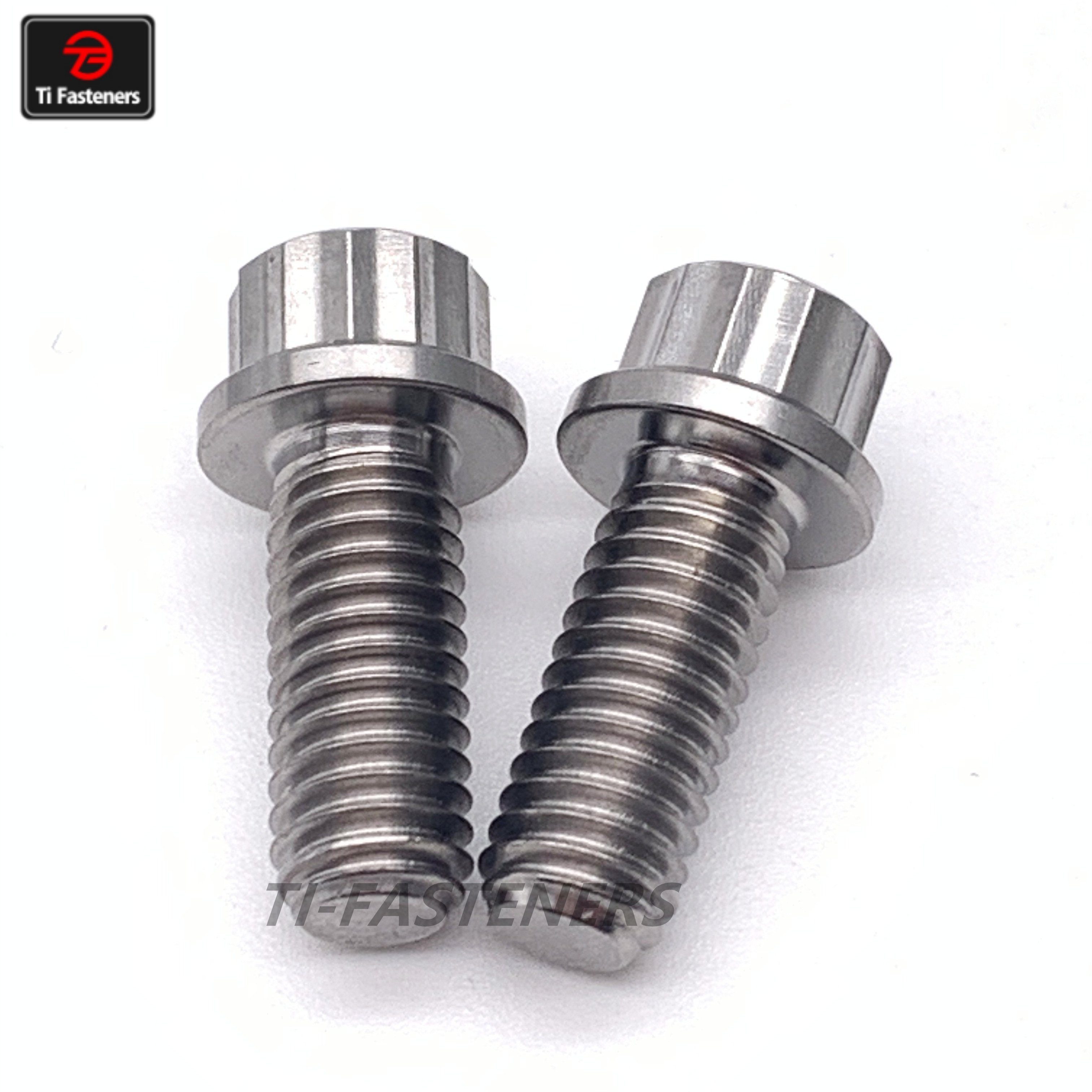 M8x35 Titanium 12 Point Flanged Bolts 6AL4V Aerospace Grade5