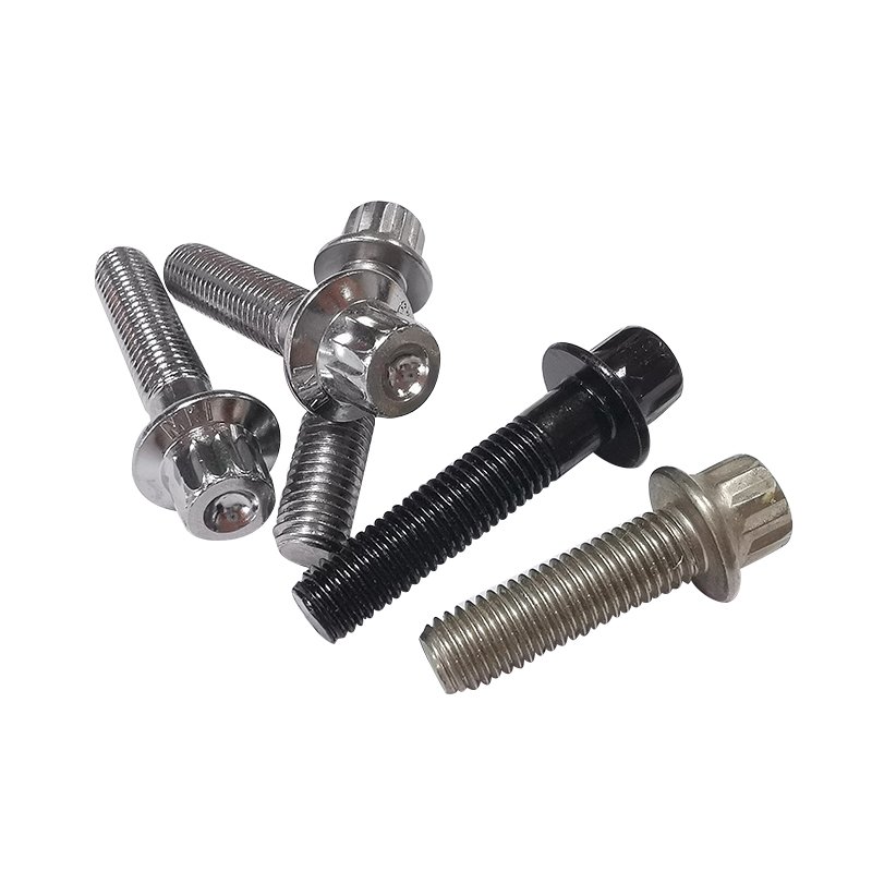 M7*32 M7*24 carbon stainless steel auto wheel split rim assembly 12 point cap flange bolt