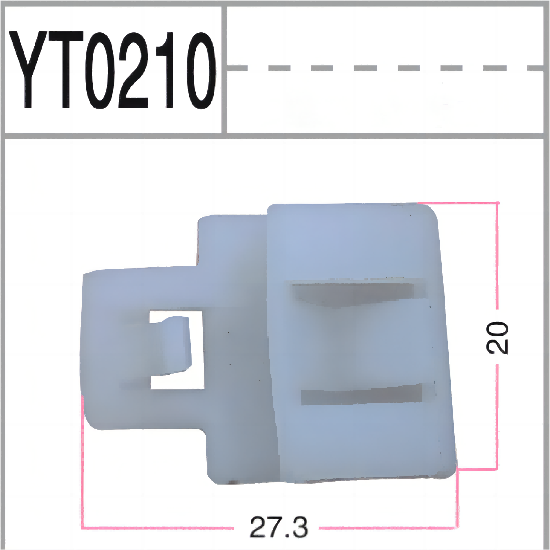 White flow bar clip size: 27.3 * 20mm and various automotive accessories YT0210