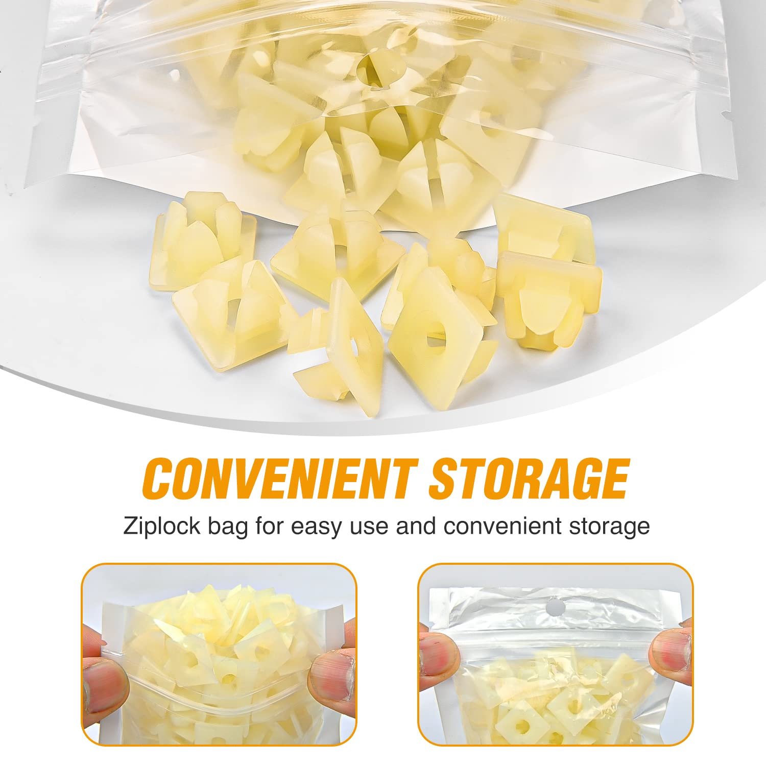 QEEPEI 13/32" Hole License Plate Nuts yellow nylon snap rivet clip cherry Plate Nuts for Chevrolet Colorado Malibu