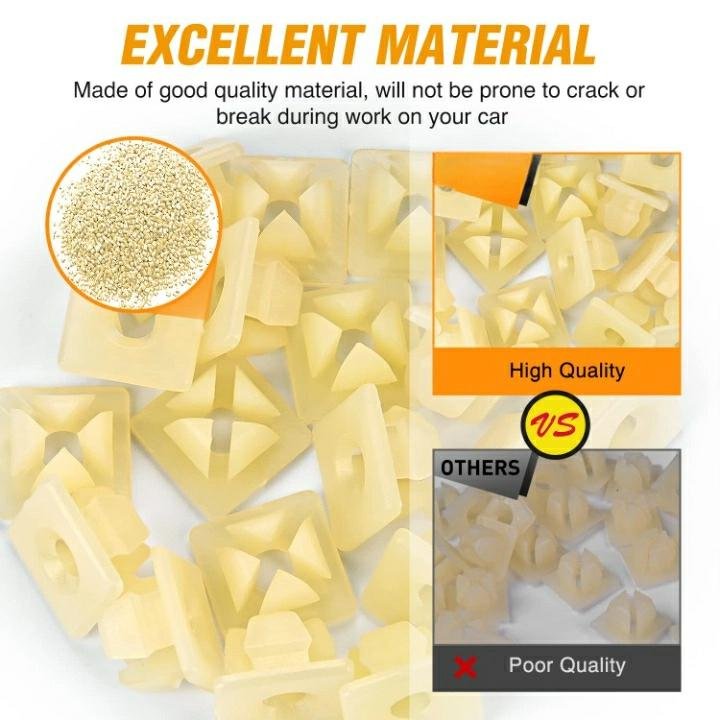QEEPEI 13/32" Hole License Plate Nuts yellow nylon snap rivet clip cherry Plate Nuts for Chevrolet Colorado Malibu