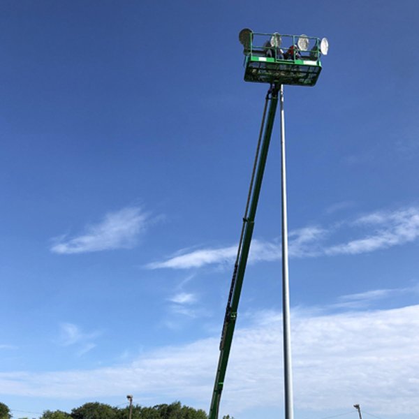 15m 20m 25m 30m 35m stadium high mast light pole with flood light
