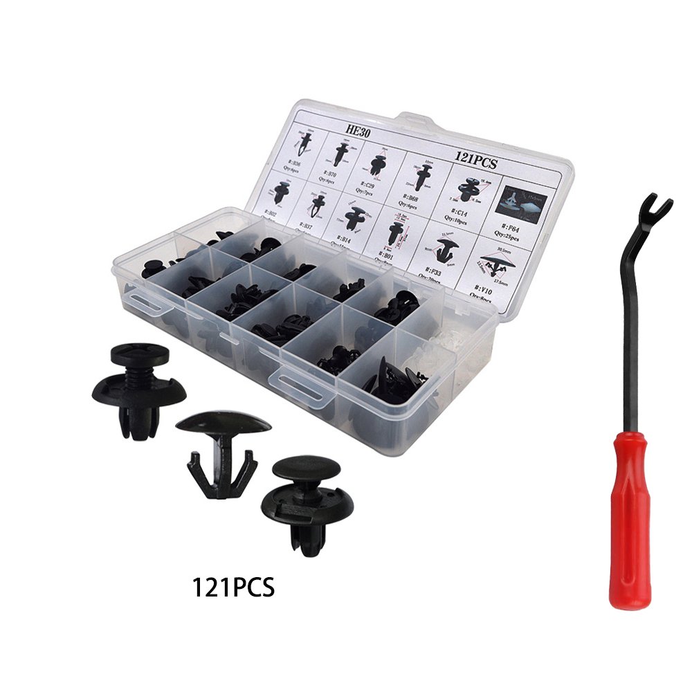 Universal Auto Body Shield Retainer Fastener Clip Assortment 123 Pieces Car Clips Fasteners Set