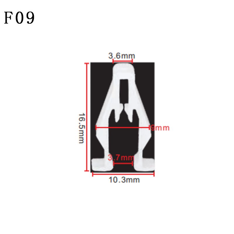 F09 Car Central Grid Instrument Panel Automotive Plastic Nylon Clip Fastener