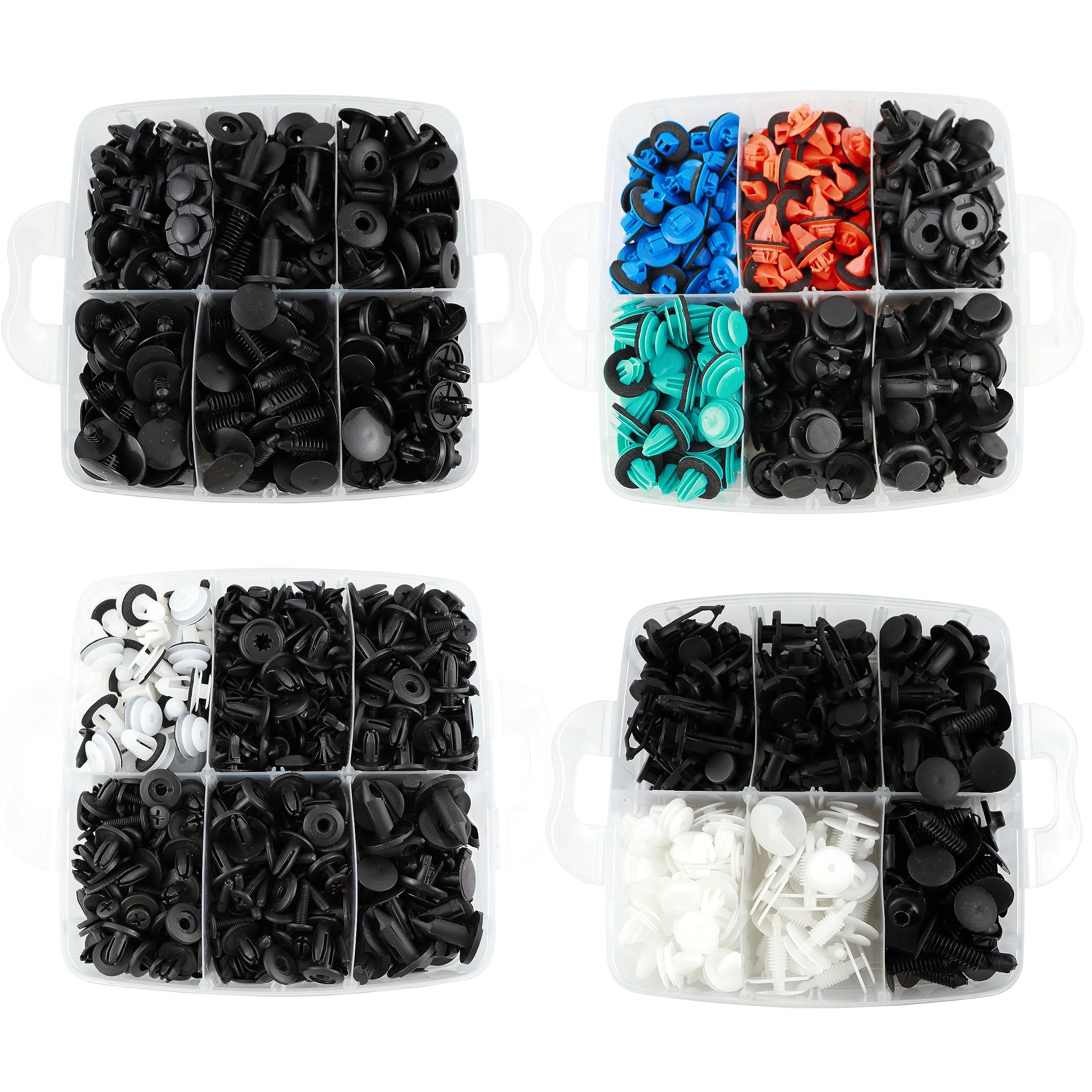 Car Push Retainer Clips Fasteners 1045 PCS Automotive Plastic Clips Auto Push Pin Rivets Set with Cable Ties Fastener Remover